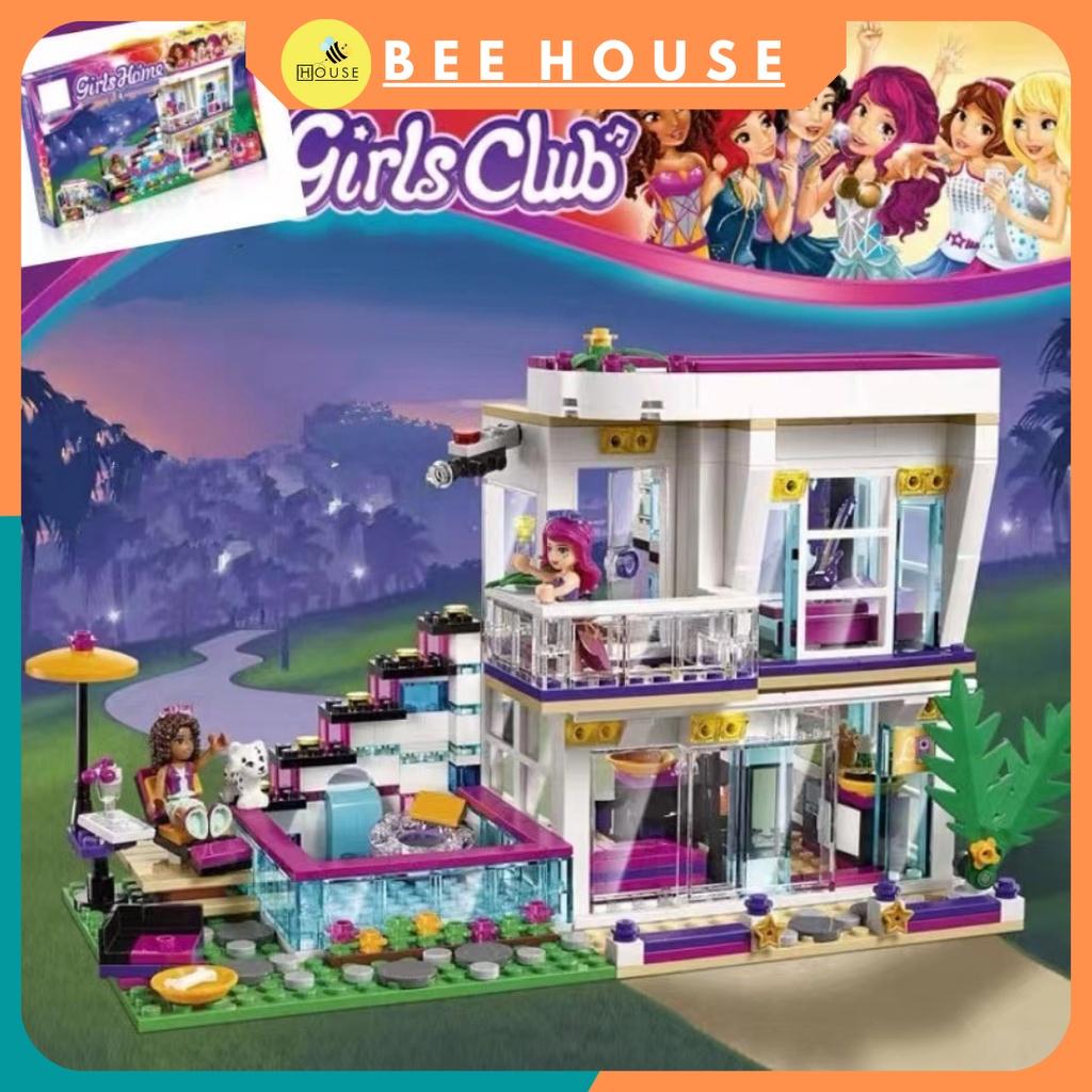 Bộ xếp hình con gái Friends bela 10498/ lepin 01064/ Sx3008 Biệt thự friend liv