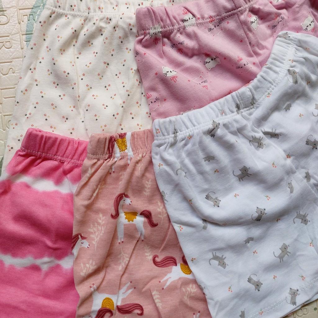 Quần đùi cho bé trai, bé gái chất cotton borip size 1-5, cho bé từ 8 -17 kg. Màu sắc họa tiết tươi sáng dễ mặc.