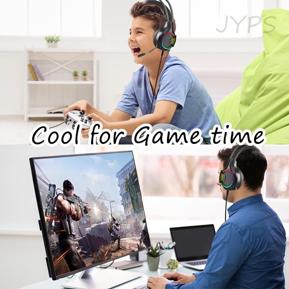 Jack Cắm USB Esporte Tai Nghe Có Mic Cho PS4 PC Playstation 5 LED RGB 7.1 Bass Tai Nghe Game Thủ Máy Tính Tai Nghe Nhét Tai Có Dây