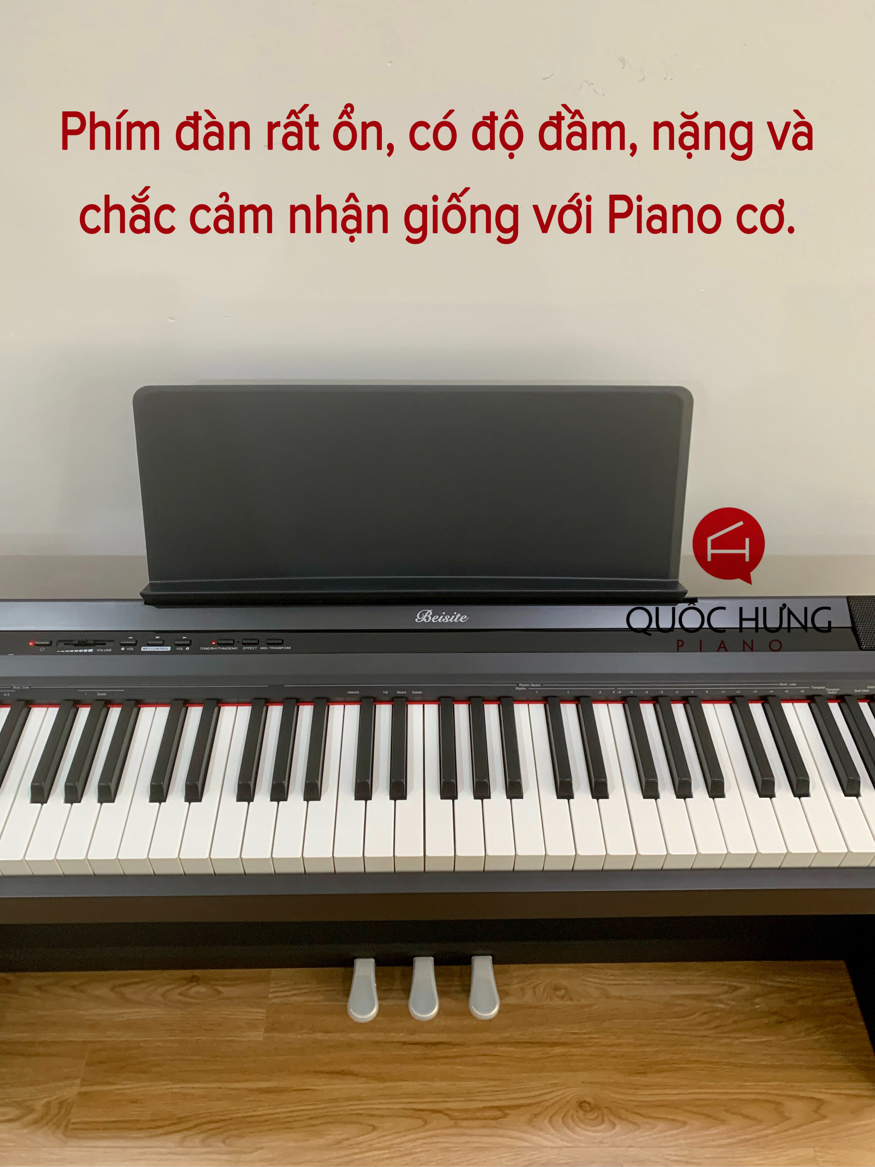 Đàn Piano điện Beisite mới 100% tặng kèm full combo hàng chuẩn công ty chuyên dùng cho luyện tập và biểu diễn.