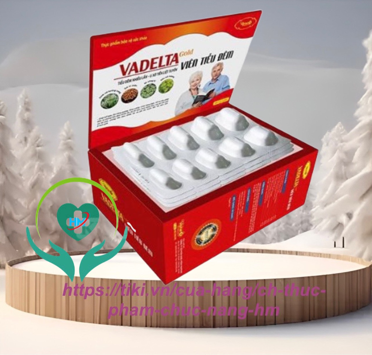 Viên Tiểu Đêm VADELTA GOLD Vinaphar Hộp 30 viên – Giúp bổ thận, ấm bàng quang, tăng cường thải độc qua thận