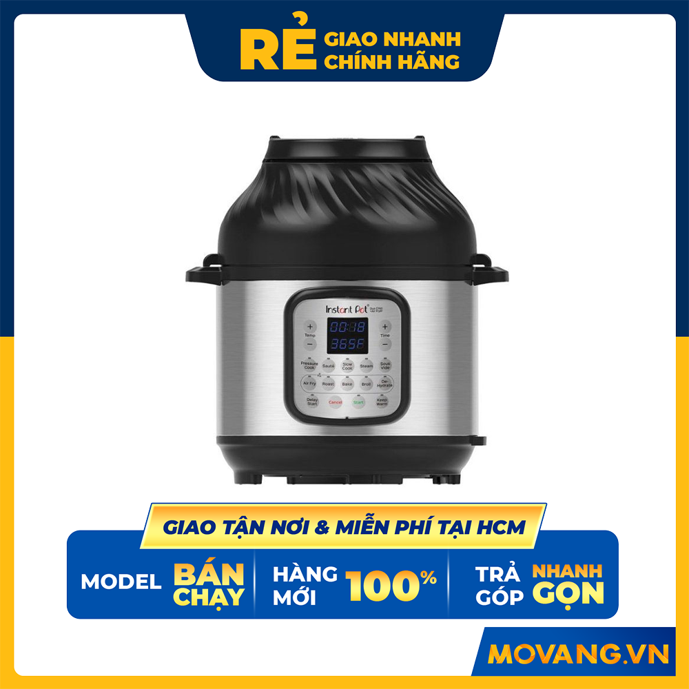 Nồi áp suất điện kết hợp chiên không dầu Instant POT Duo Crisp 11-in-1 - 8 lít - 11 chức năng - Hàng chính hãng