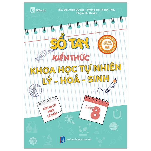 Sách - Sổ Tay Kiến Thức Khoa Học Tự Nhiên Lý-Hóa-Sinh Lớp 8