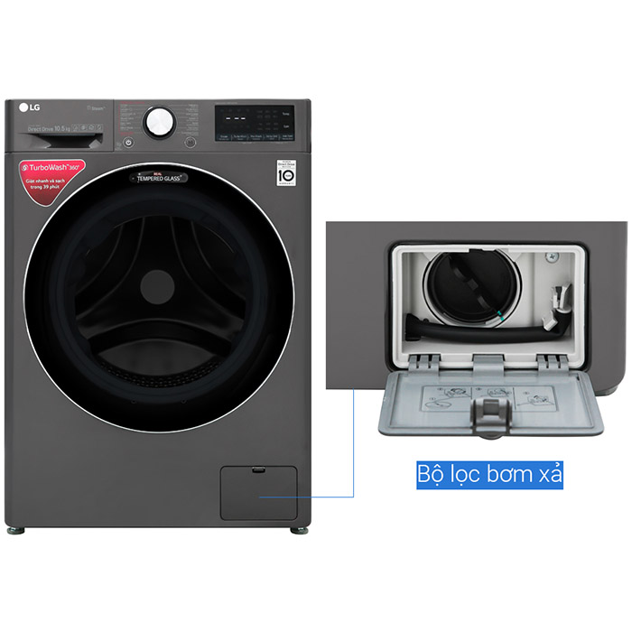 Máy giặt LG Inverter 10.5 kg FV1450S2B - Chỉ giao HCM