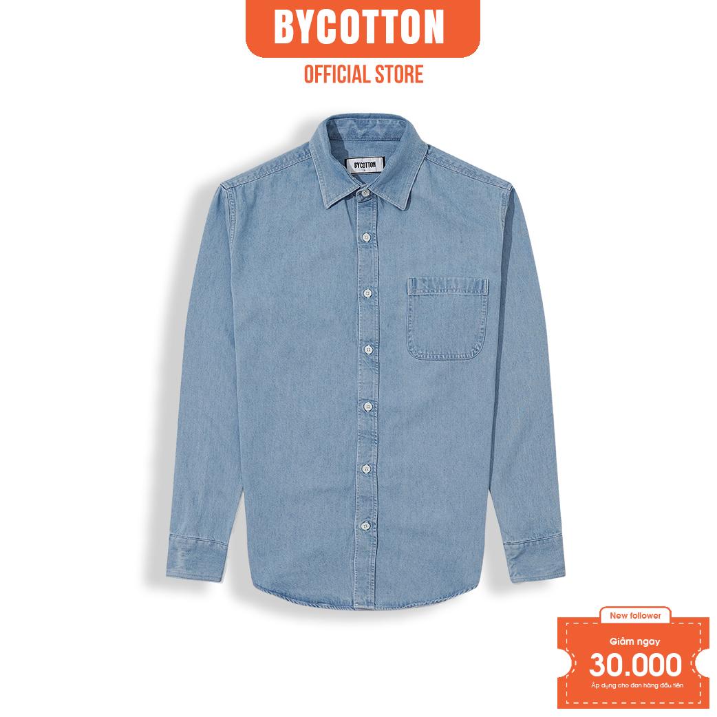 Áo Sơ Mi Nam Dài Tay Trơn BY COTTON Denim Shirt