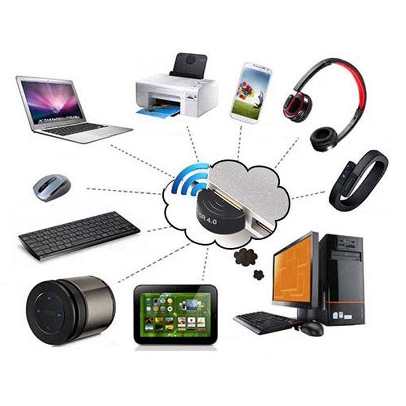 VINETTEAM USB Bluetooth 5.0 cho PC -USB Bluetooth Máy tính kết nối 20m - Hàng Nhập Khẩu