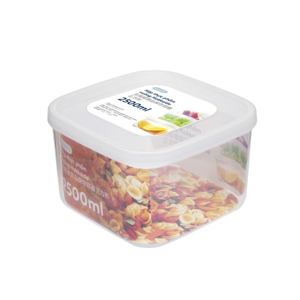 Hộp thực phẩm vuông Hokkaido 2500ml - Giao màu ngẫu nhiên