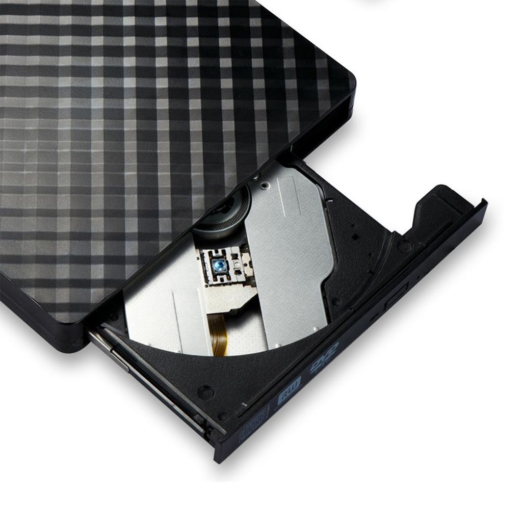 External USB 3.0 High- DVD Burner Optical Drive for Desktop Black