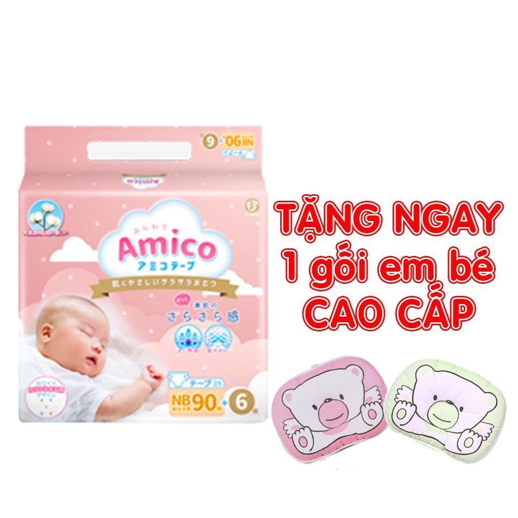 Bỉm - Tã dán Amico size NB 90+ 6 miếng (Cho bé < 5 kg)