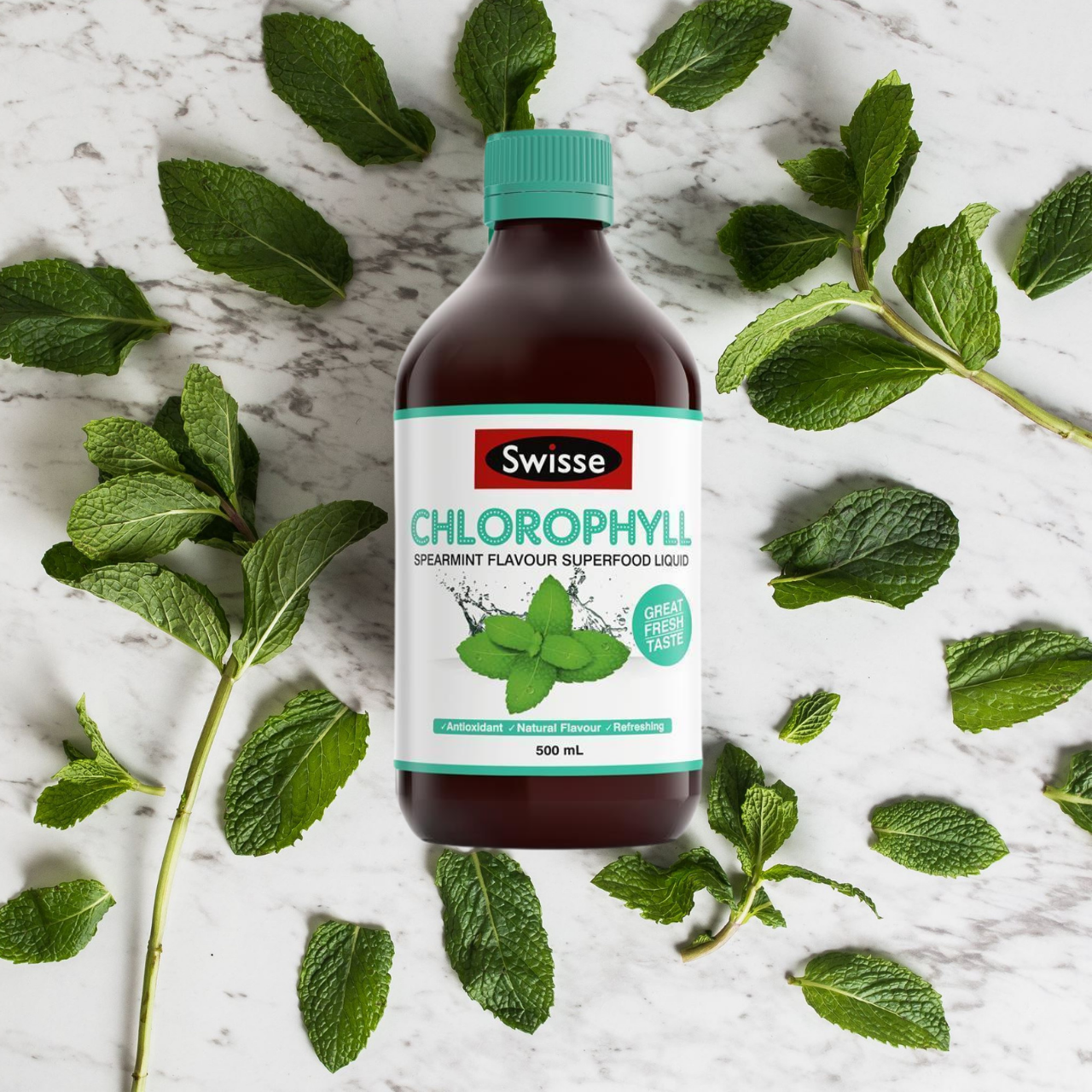 Nước diệp lục cô đặc Swisse Chlorophyll giàu chất chống oxy hóa, tăng cường năng lượng và sức khỏe làn da - Massel Official