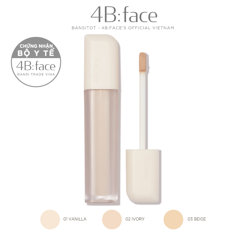 Kem che khuyết điểm mịn lỳ 4B:face Hidden Cover Concealer 6.3g 4bface