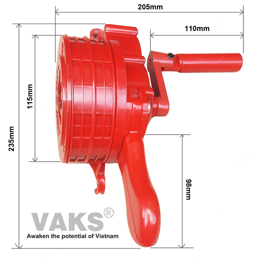 Còi hú báo động quay tay, báo động không dùng điện VAKS LK100P