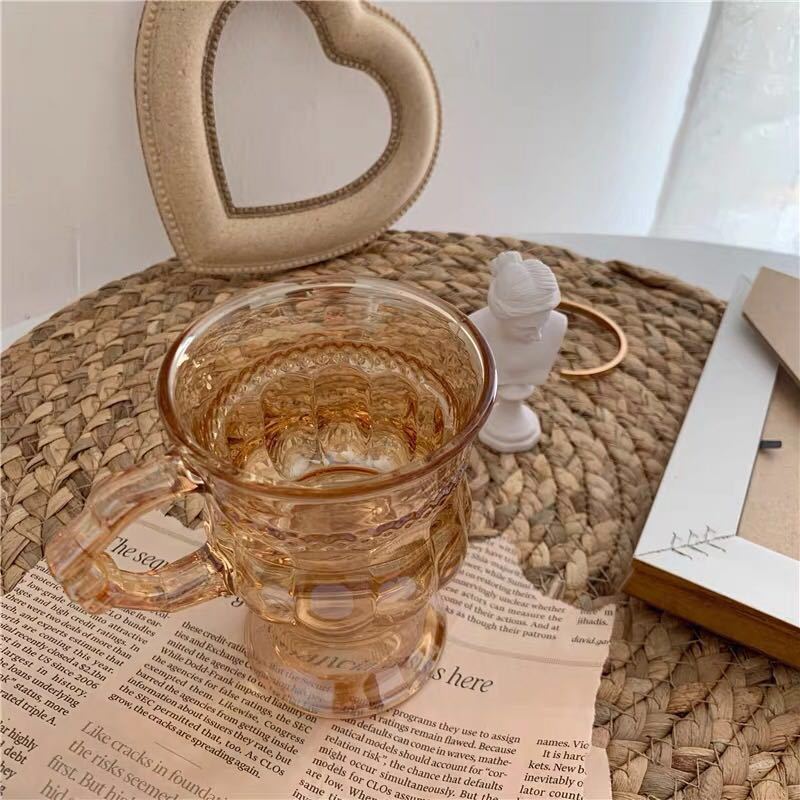 Ly cốc thủy tinh vintage hoàng gia sang trọng