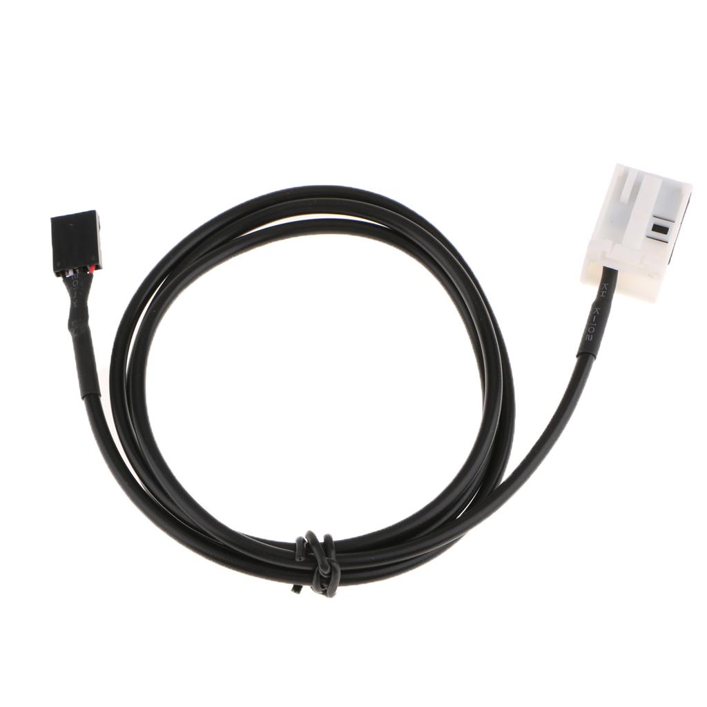 AUX Audio Cable + Switch Socket Black