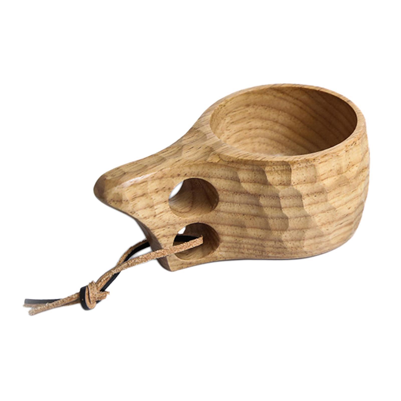 Portable Wooden Drinking Cup Tableware  Hiking Outdoor Camping