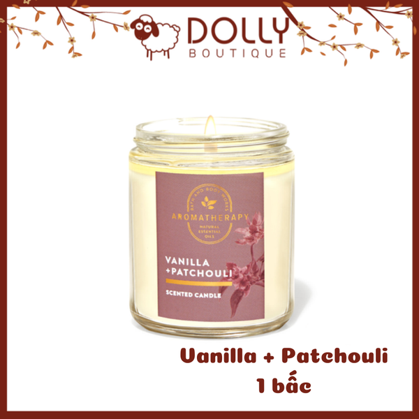 Nến Thơm 1 Bấc B.B.W Aromatherapy Vanilla + Patchouli 198g