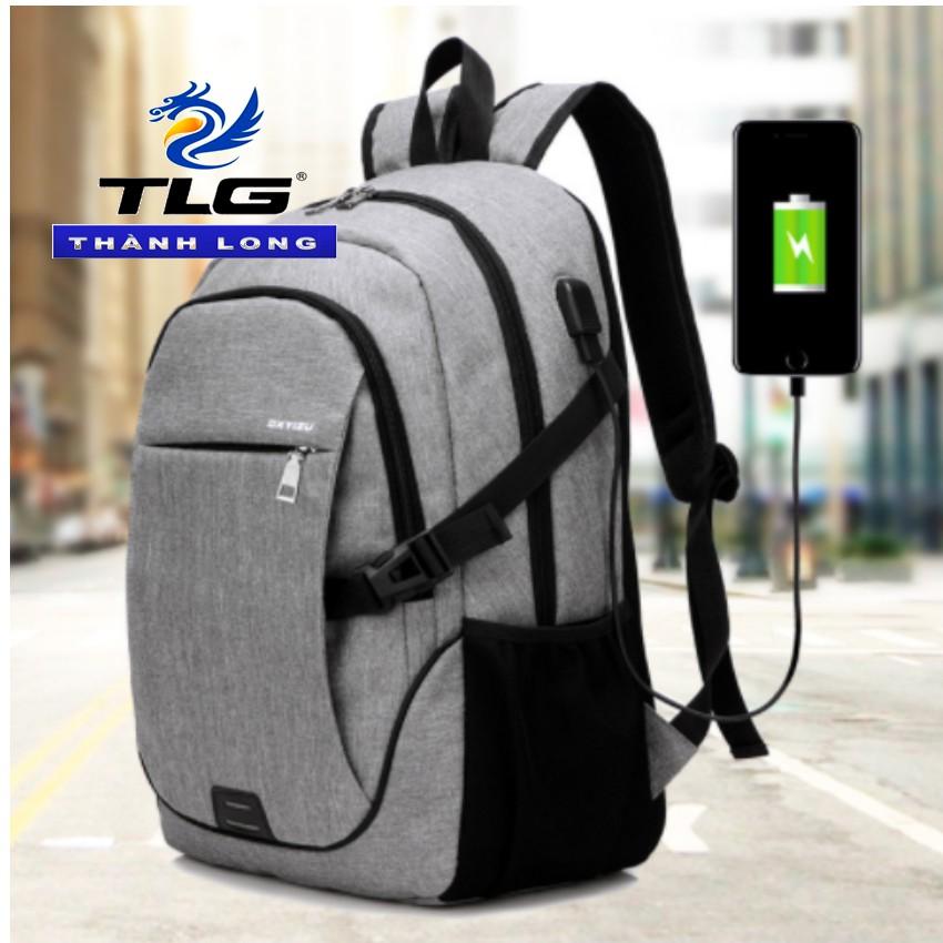 ️️ Ba lô nam nữ kèm cổng sạc USB Đồ Da Thành Long TLG 208207