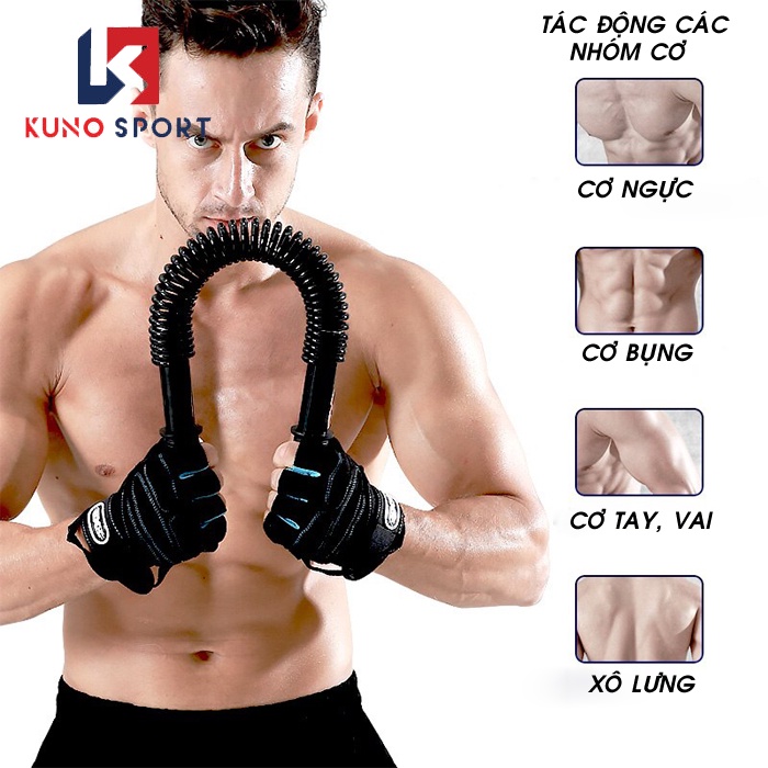 Gậy bẻ tập cơ tay KUNO SPORT lò xo đàn hồi lực từ 20kg đến 60kg