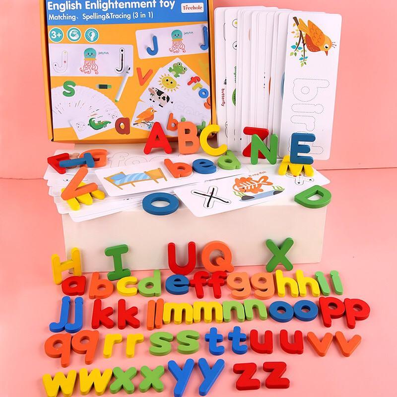 Spelling Game học đánh vần chữ cái tiếng Anh cho bé đồ chơi 26 chữ hoa, 52 chữ thường 2021