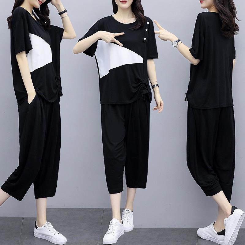 Đồ bộ nữ mặc nhà tay ngắn, chất liệu Cotton co giãn, Set bộ đi chơi nữ, trẻ trung, phá cách, NeSa Shop