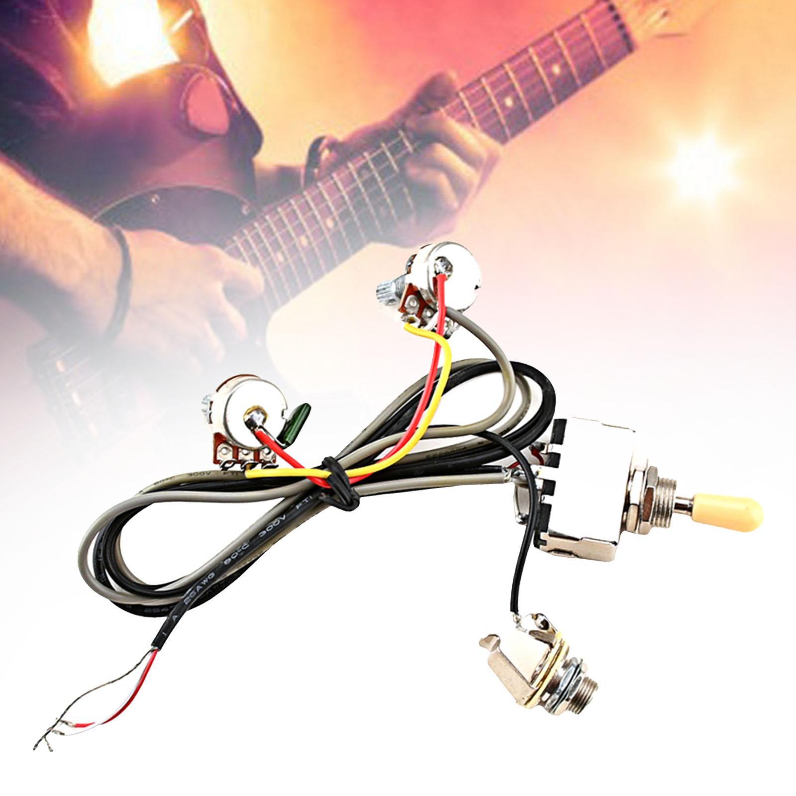 Electric Guitar Wiring Harness Sturdy Lightweight 3 Way Toggle Switch Stable Durable  for Guitar Bass Supplies