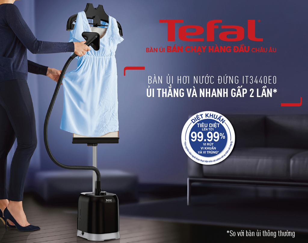 Bàn ủi hơi nước đứng Tefal IT3440E0- 1800W - Hàng chính hãng