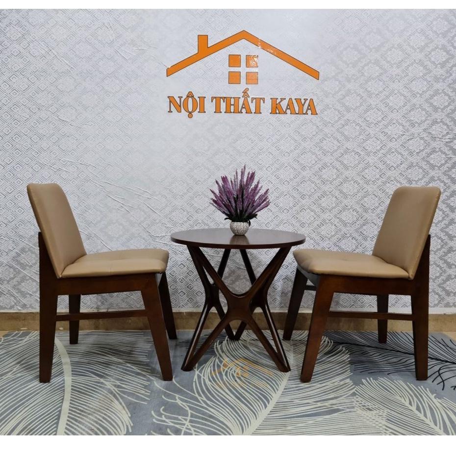 Bộ bàn tròn 60cm chân sao 2 ghế Obama Mặt bàn: chất liệu HDF lõi xanh chống ẩm chống trầy nhập khẩu Malaysia