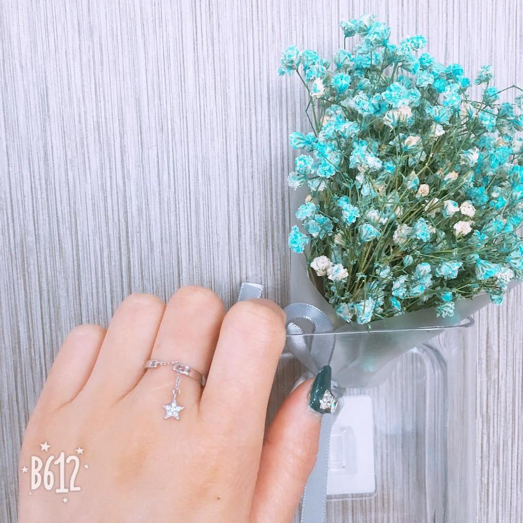 Nhẫn Nữ Mạ Bạc Freesize Trăng Sao Lấp Lánh Siêu Xinh