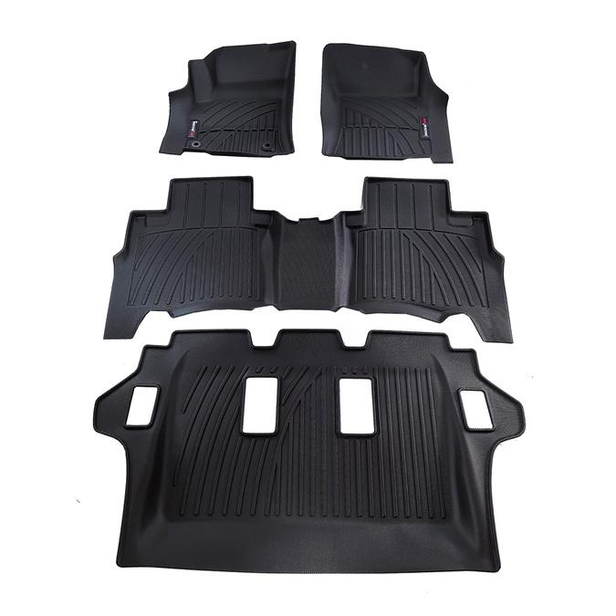 Thảm lót sàn xe ô tô Toyota Fortuner 2008-2015 Nhãn hiệu Macsim chất liệu nhựa TPV cao cấp màu đen, màu be - 3