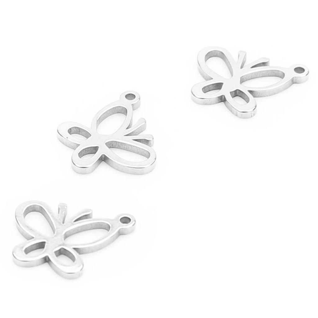 20 Pieces Stainless Steel Butterfly Pendants Charms Jewelry Making Findings for Necklace Earring Bracelets crafts