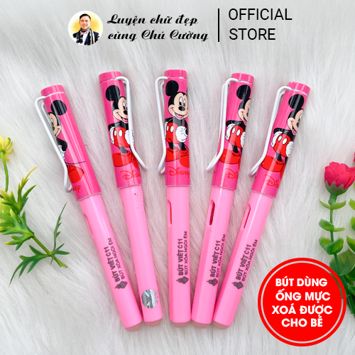 Bút Mực Xoá Được | Bút Mực chuyên dùng ống Mực Xoá | Bút Việt C11 mẫu Mickey