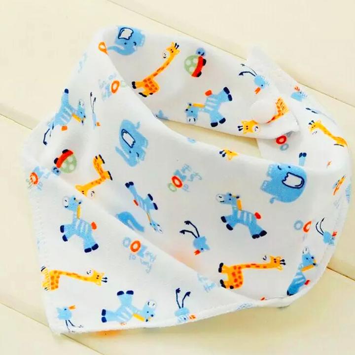 Khăn yếm tam giác chất cotton 2 lớp dày dặn cho bé 0-4 tuổi cúc bấm 2 nấc tiện lợi đủ họa tiết đáng yêu bắt mắt  – SSS007