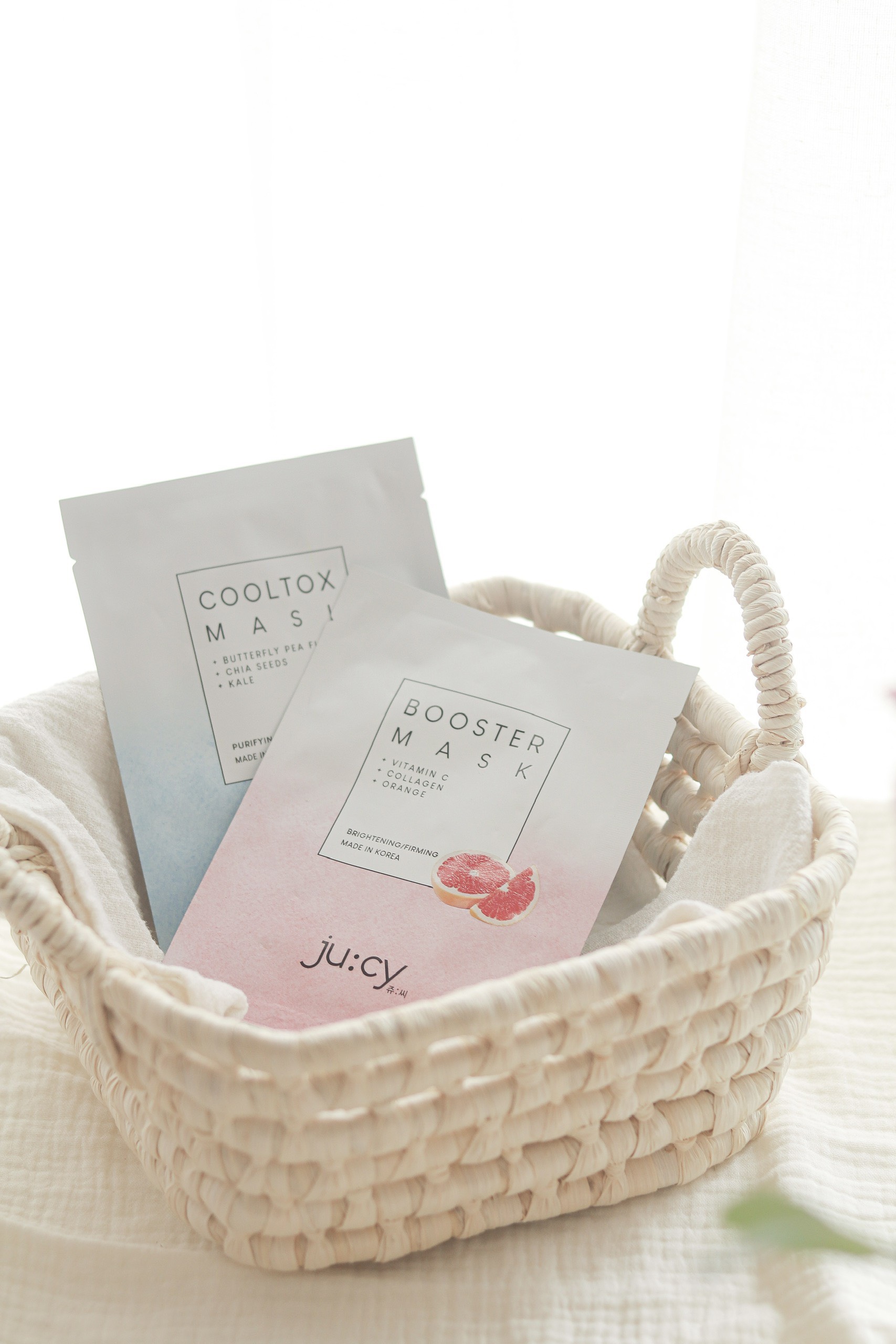 Combo 10 mặt nạ Jucy dưỡng trắng cấp ẩm(5 mask booster + 5 mask Cooltox)