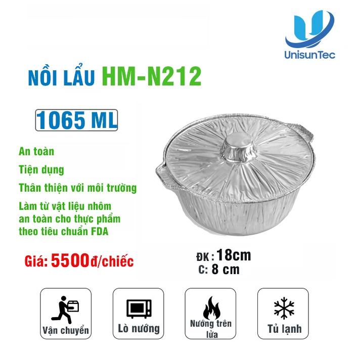 Nồi lâu nhôm dùng 1 lần dung tích 1065ml HM-N212