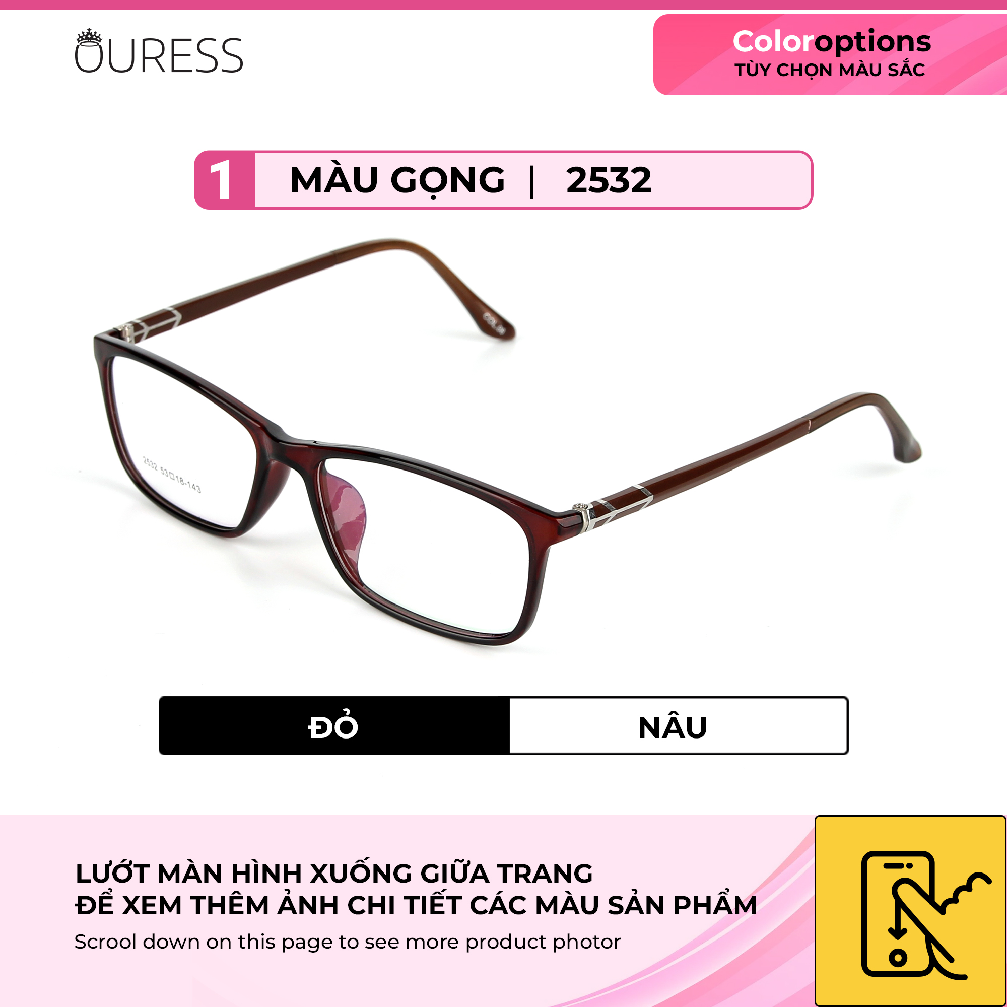 GỌNG KÍNH TR90 SIÊU NHẸ 2532