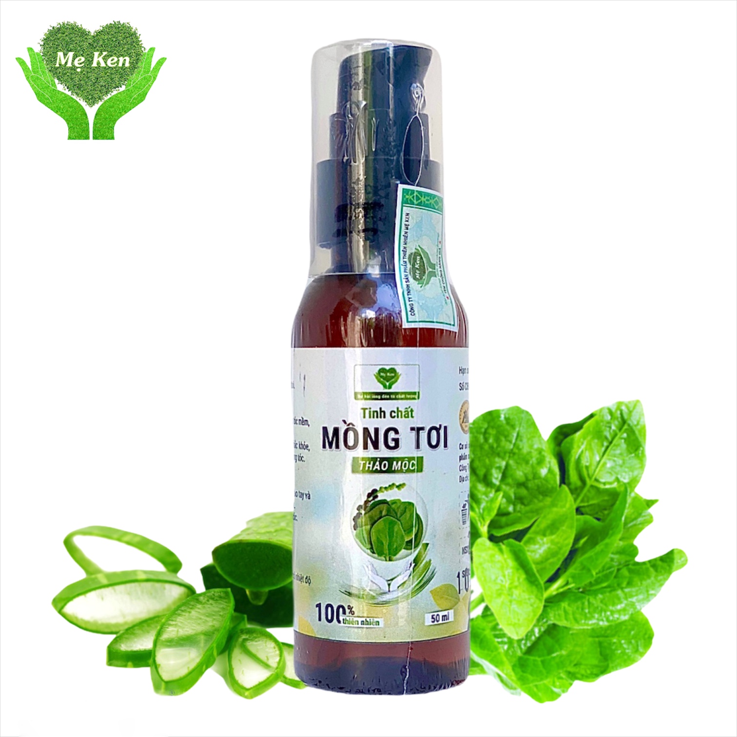 Tinh Chất Thảo Mộc Mồng Tơi MẸ KEN - 50ml Dầu xả tóc, suôn mềm mượt tóc, giảm chẻ ngọn