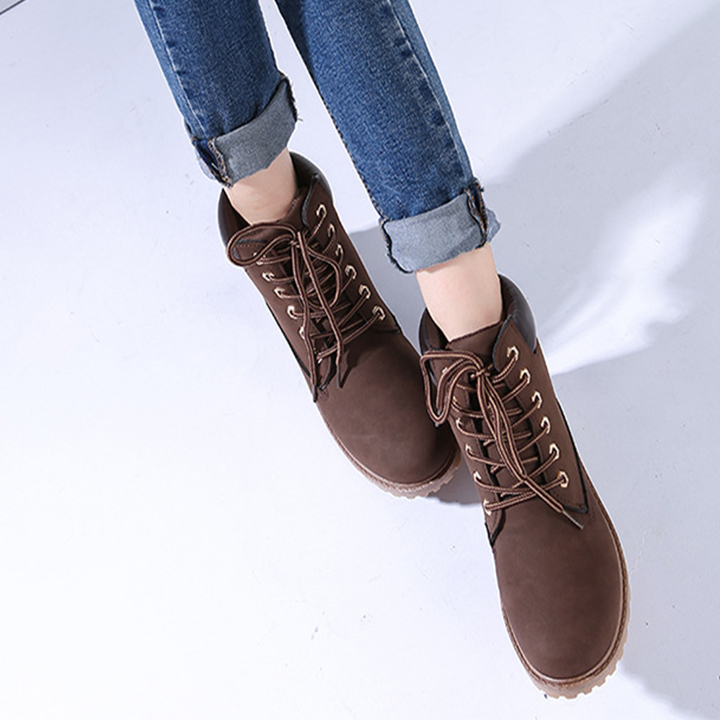 Giày Boots Nữ Cổ Cao Chất Da Siêu Mềm Mịn Phong Cách Cá Tính