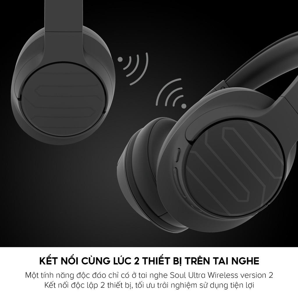 Tai Nghe Bluetooth Headphone Soul Ultra Wireless 2, Bluetooth 5.2, Độ trễ 60ms, Nghe Đến 60 Giờ - Hàng Chính Hãng