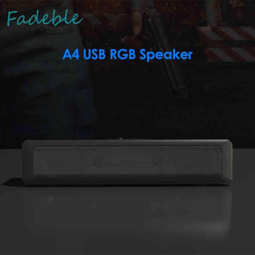 Loa Nghe Nhạc A4 6W RGB Cổng USB Có Dây Cho PC / TV