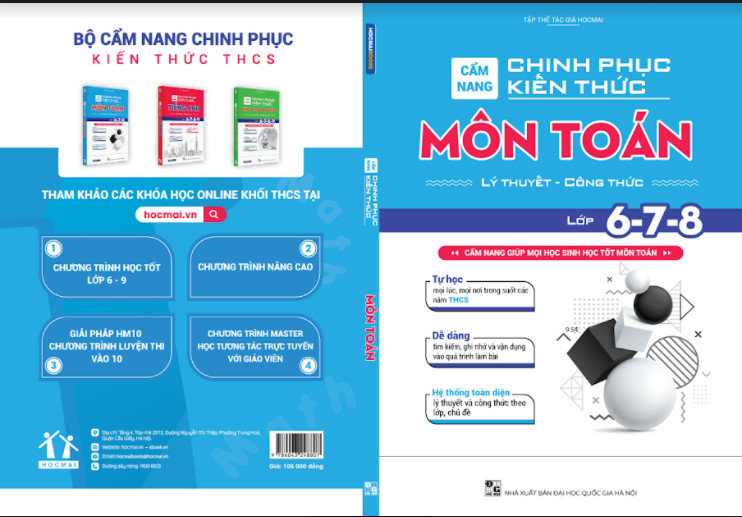 Combo cẩm nang chinh phục kiến thức môn Toán, Khoa học tự nhiên, Tiếng Anh khối THCS