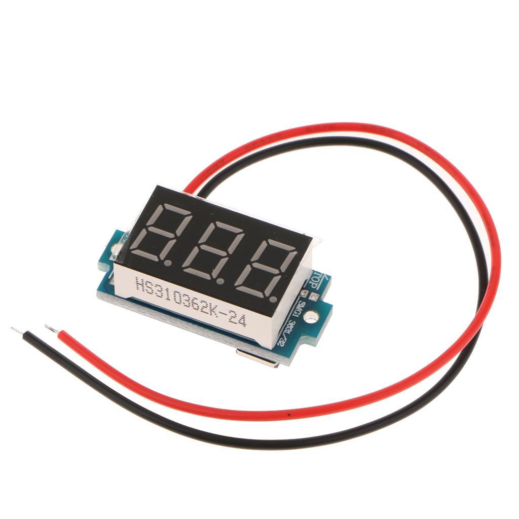 Mini Digital Voltmeter Voltage Meter, 0.36 Inch LED Display, DC 3.5-30V 20V