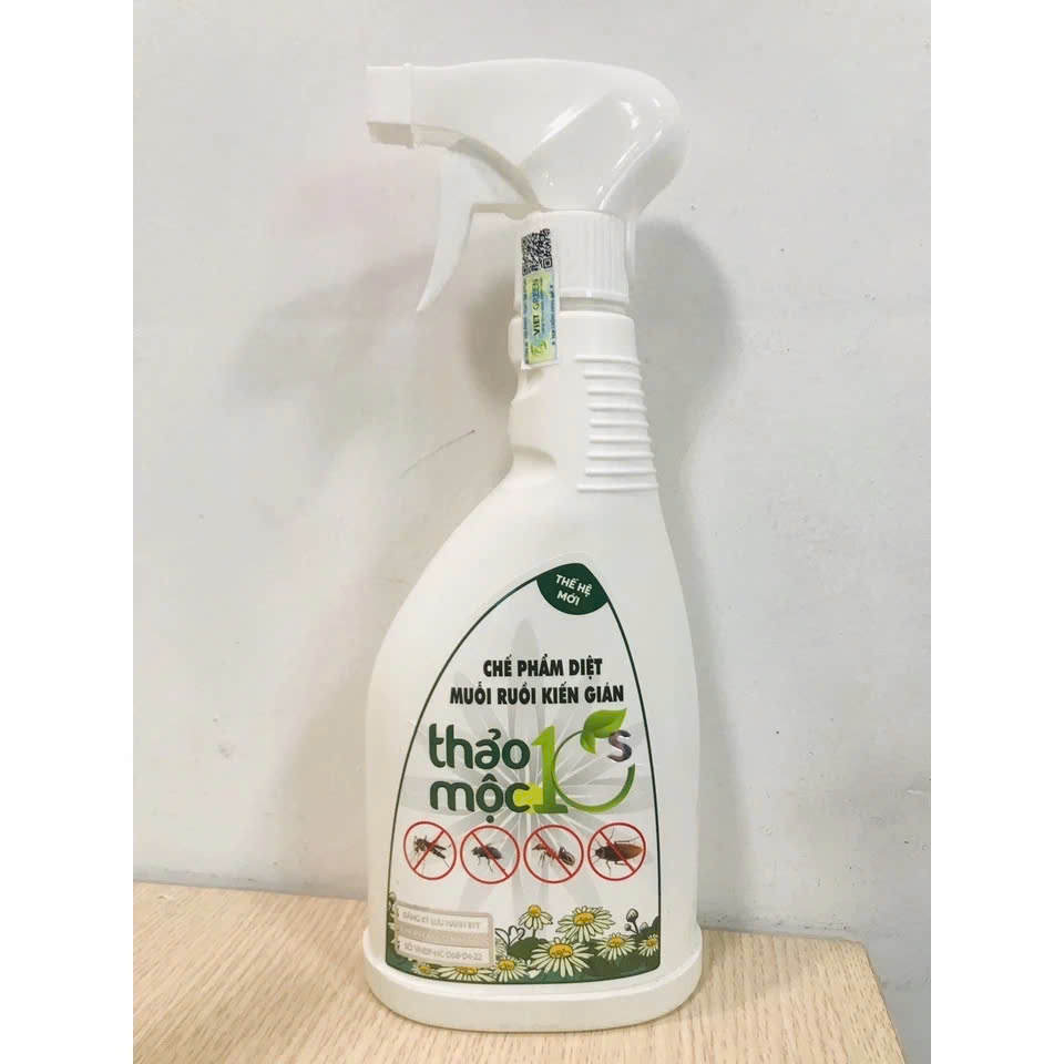 Chai Xịt Diệt Muỗi , Kiến , Gián, Côn Trùng,.. Thảo Mộc 500ml (Mùi Sả Chanh) - An toàn cho trẻ em và người lớn