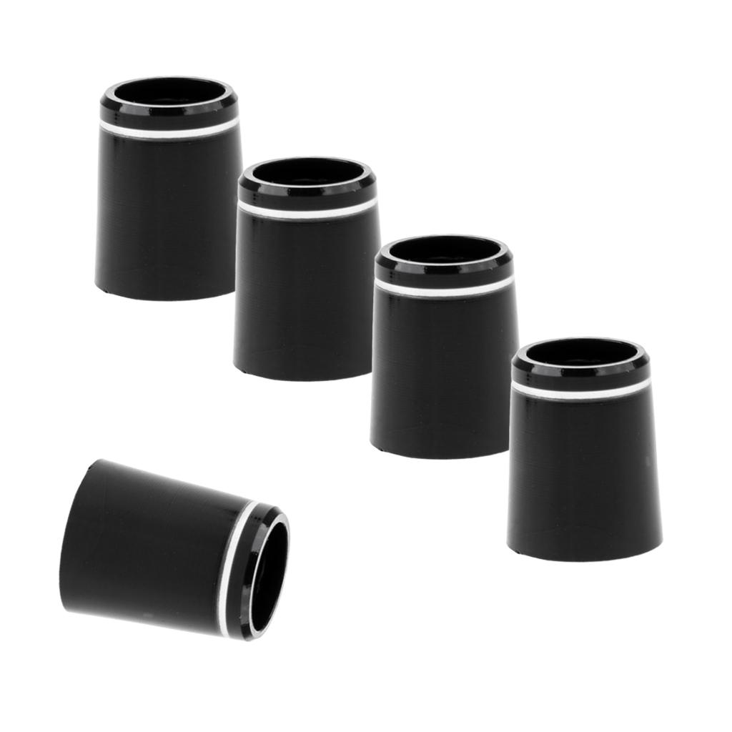 10pcs Black Golf Tip Iron Shaft Ferrules Adapter With Silver Ring