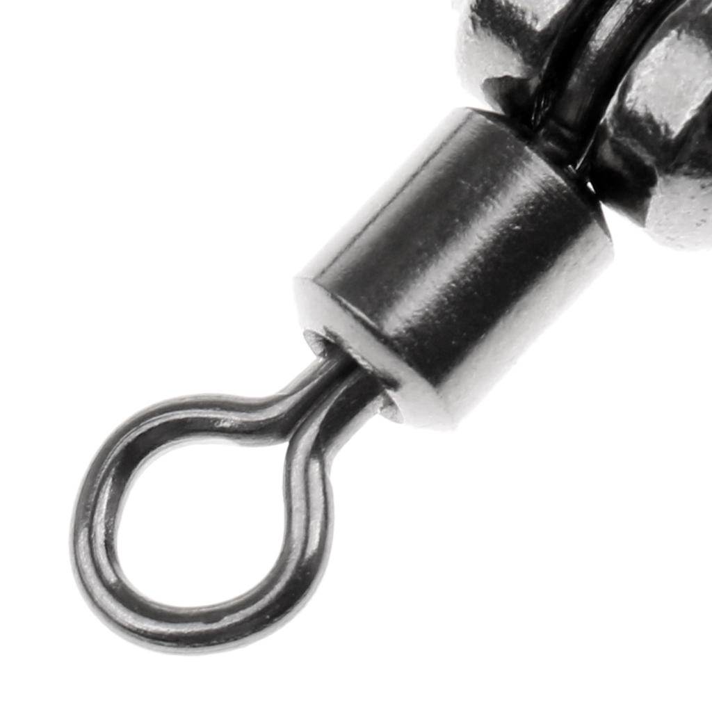 10pcs Fishing Swivels Cross-line Swivels Line Lures Connector Rig Rings