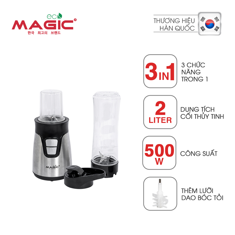 Máy xay thực phẩm đa năng 3in1 Magic Eco AC-17 2L - Hàng chính hãng