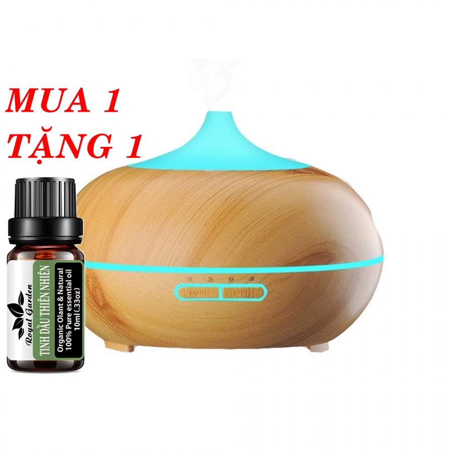 Máy Xông Tinh Dầu Khuếch Tán Tinh Dầu Bí Ngô Gỗ 550ML Phòng 15-35m2