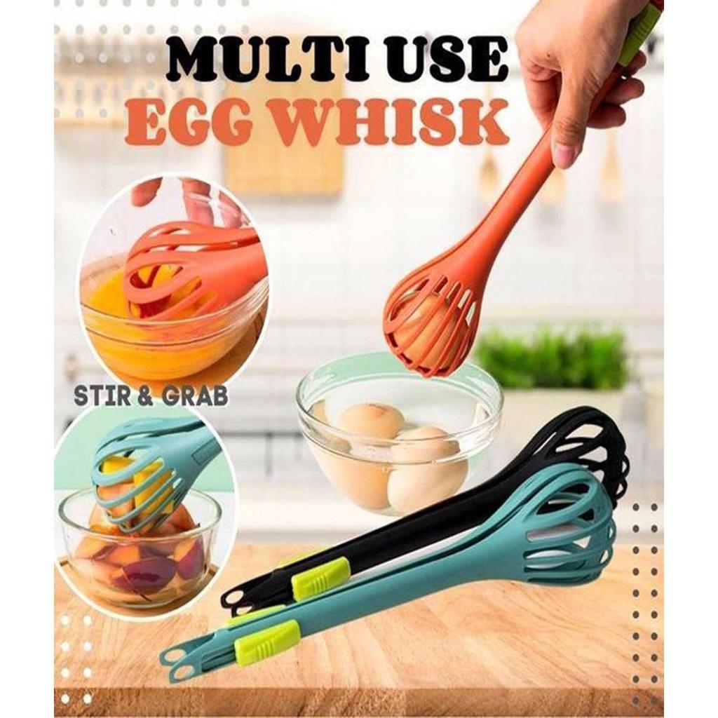 Creative Multifunctional Nylon Whisk Dual-purpose eggs beater Food Tongs Manual Mixer Baking Tools Kitchen Accessories Practical