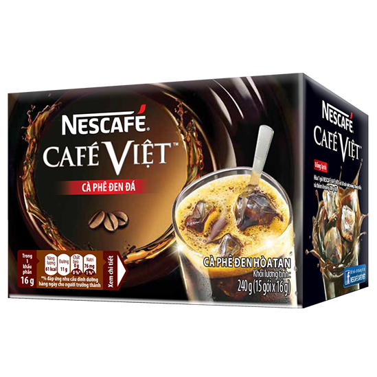 Hình ảnh Cà phê hòa tan NESCAFÉ Café Việt Cà phê đen đá - Hộp 15 gói x 16 g