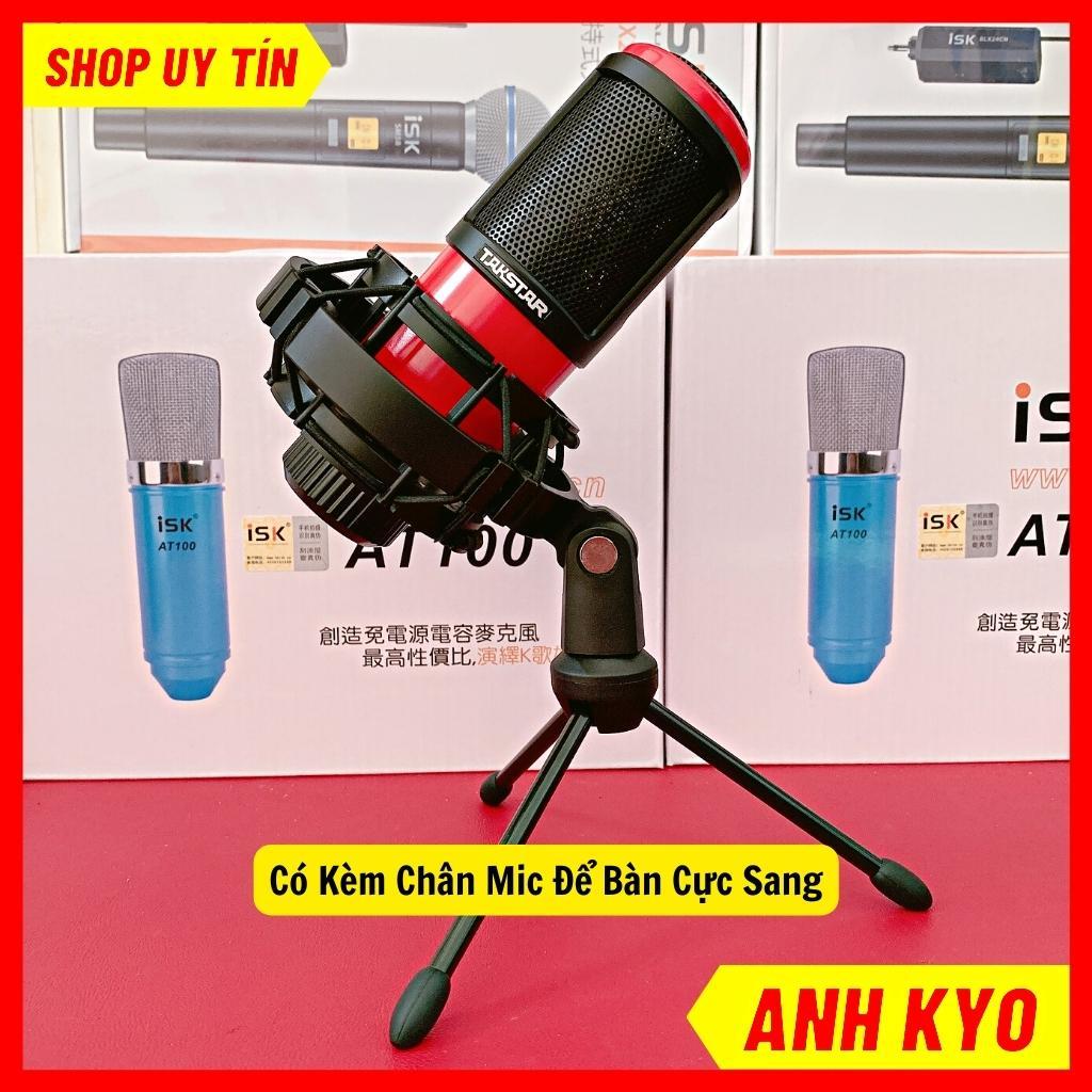 Mic thu âm PC K320, mic livestream 48v màu đỏ đen thiết kế kim loại chống han rỉ