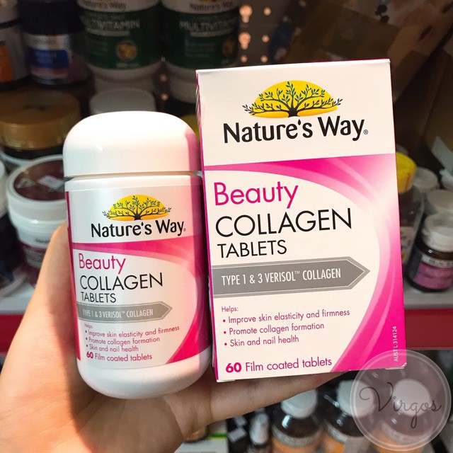 Viên uống đẹp da bổ sung collagen Nature's Way Collagen Booster chính hãng ÚC 60 viên